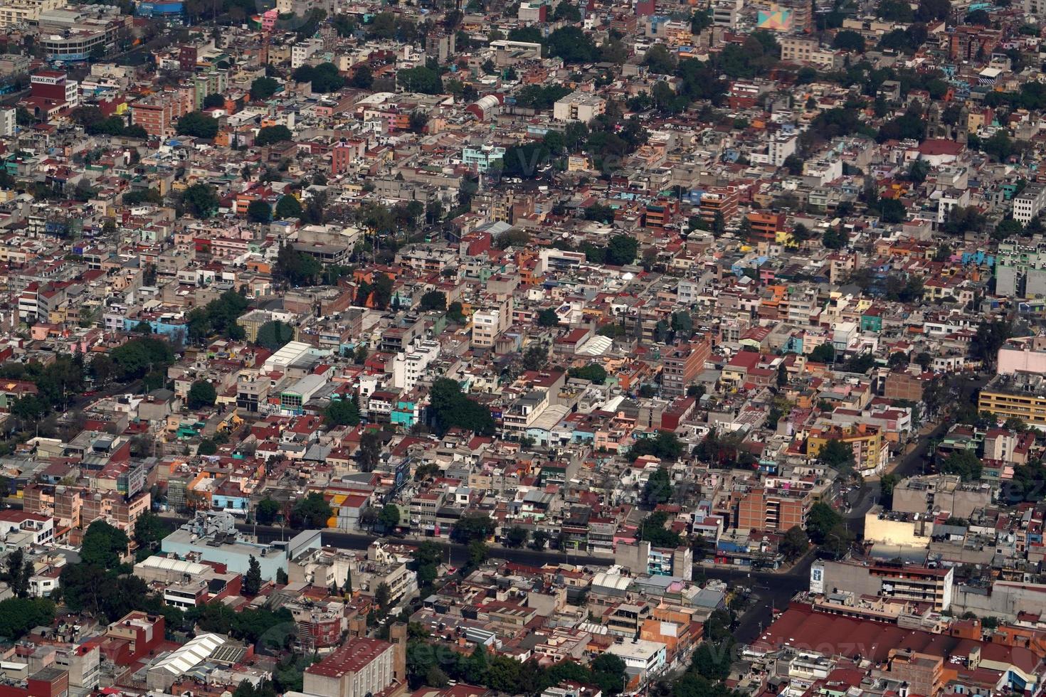 mexico city aerial view cityscape panorama photo