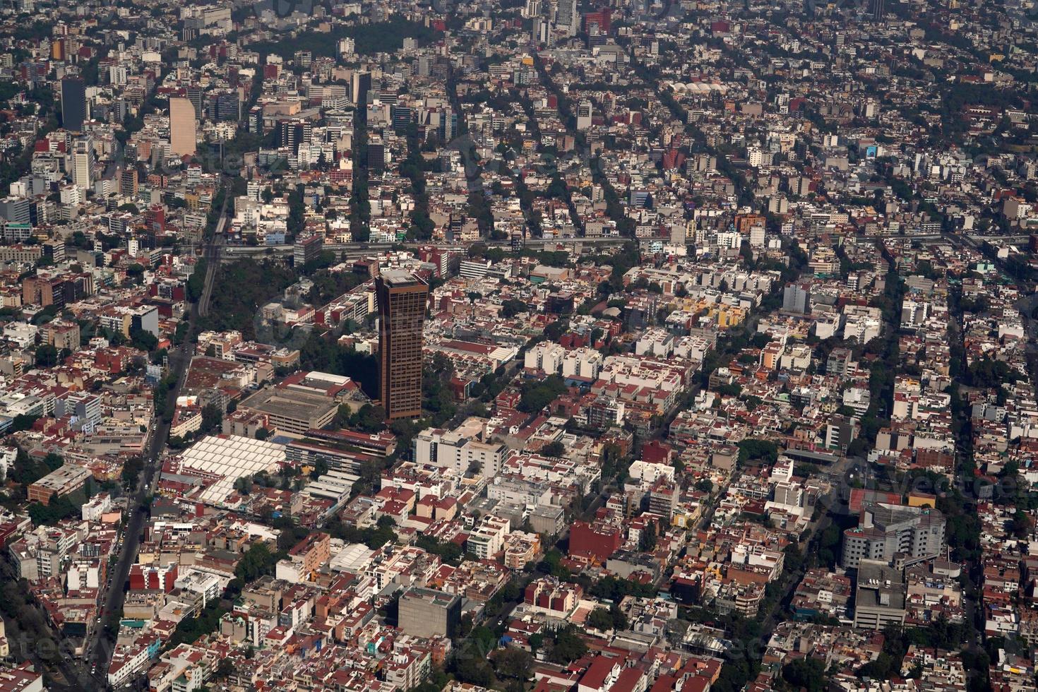 mexico city aerial view cityscape panorama photo