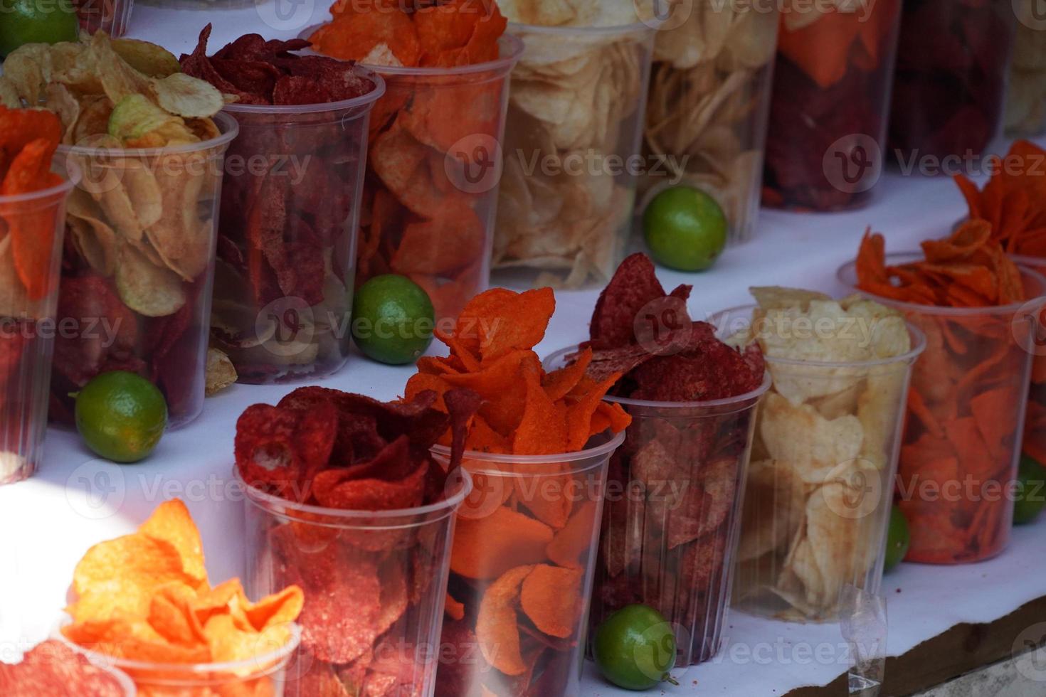mexican chips many colors photo
