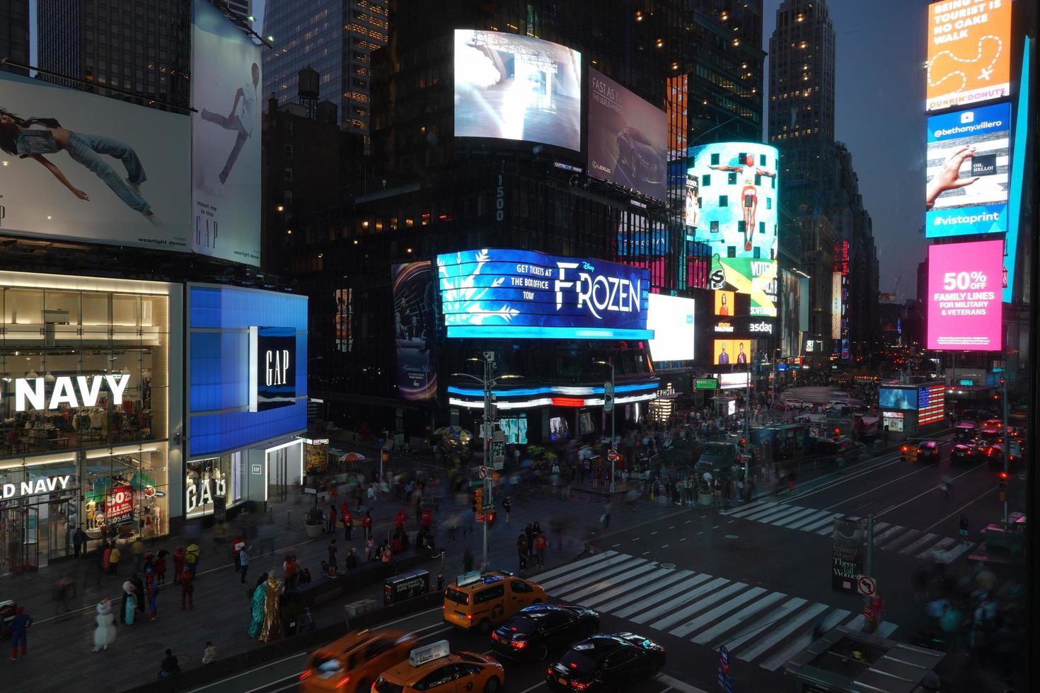 NEW YORK, USA - MAY 25 2018 - Times square full of people photo