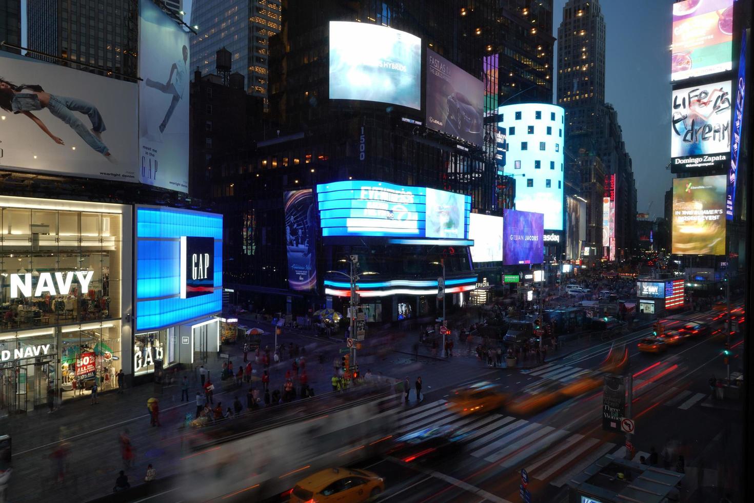 NEW YORK, USA - MAY 25 2018 - Times square full of people photo