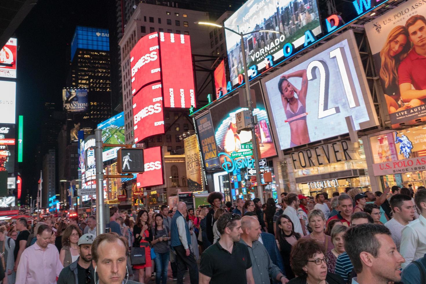 NEW YORK, USA - MAY 25 2018 - Times square full of people photo