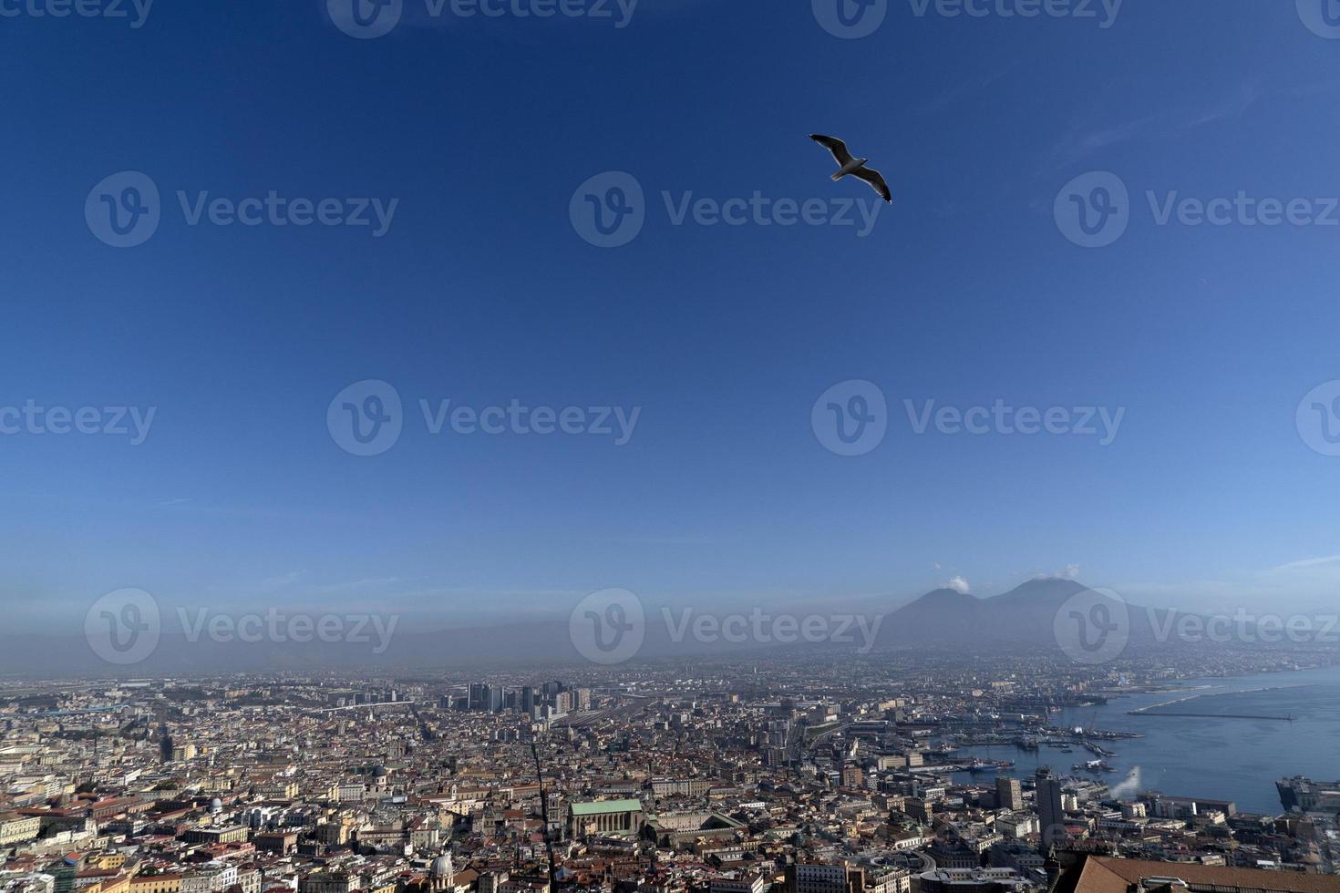 Naples aerial view panorama photo