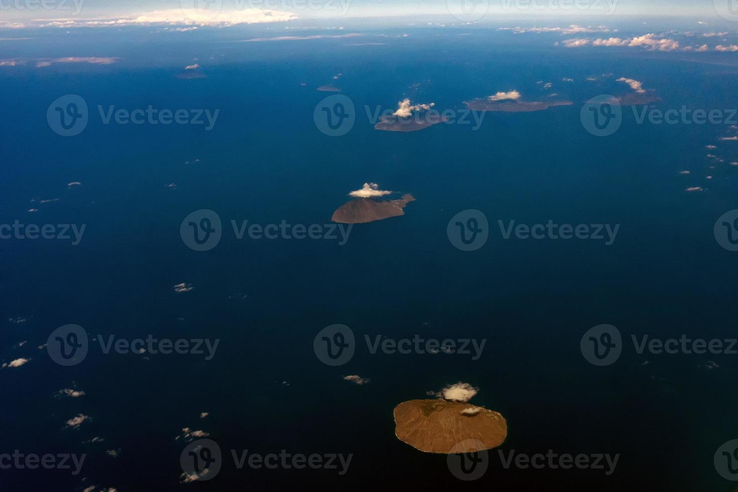 eolie island aerial view panorama photo