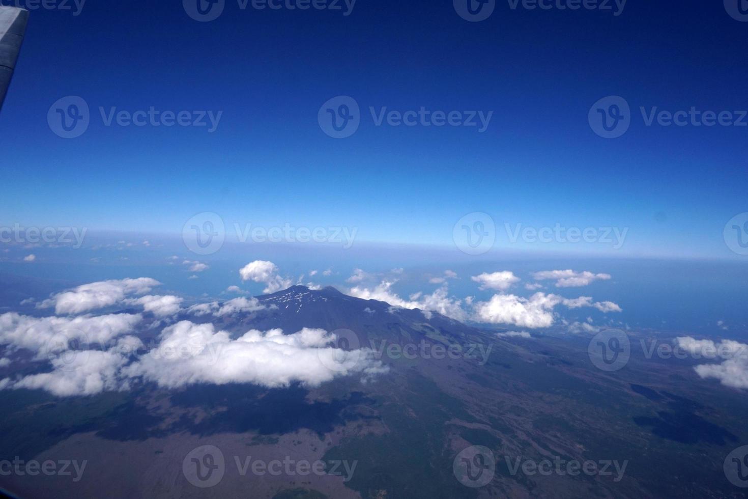 etna volcano aerial view photo