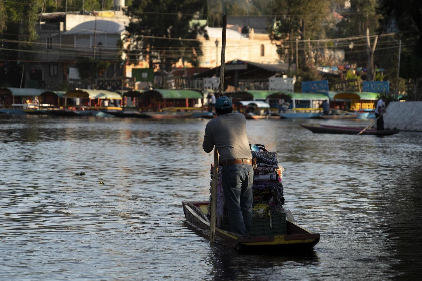 Ciudad de México, México - 30 de enero de 2019 - Xochimilco es la pequeña Venecia de la capital mexicana foto