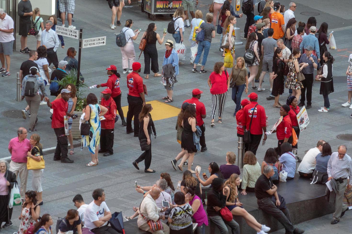 NEW YORK, USA - MAY 25 2018 - Times square full of people photo