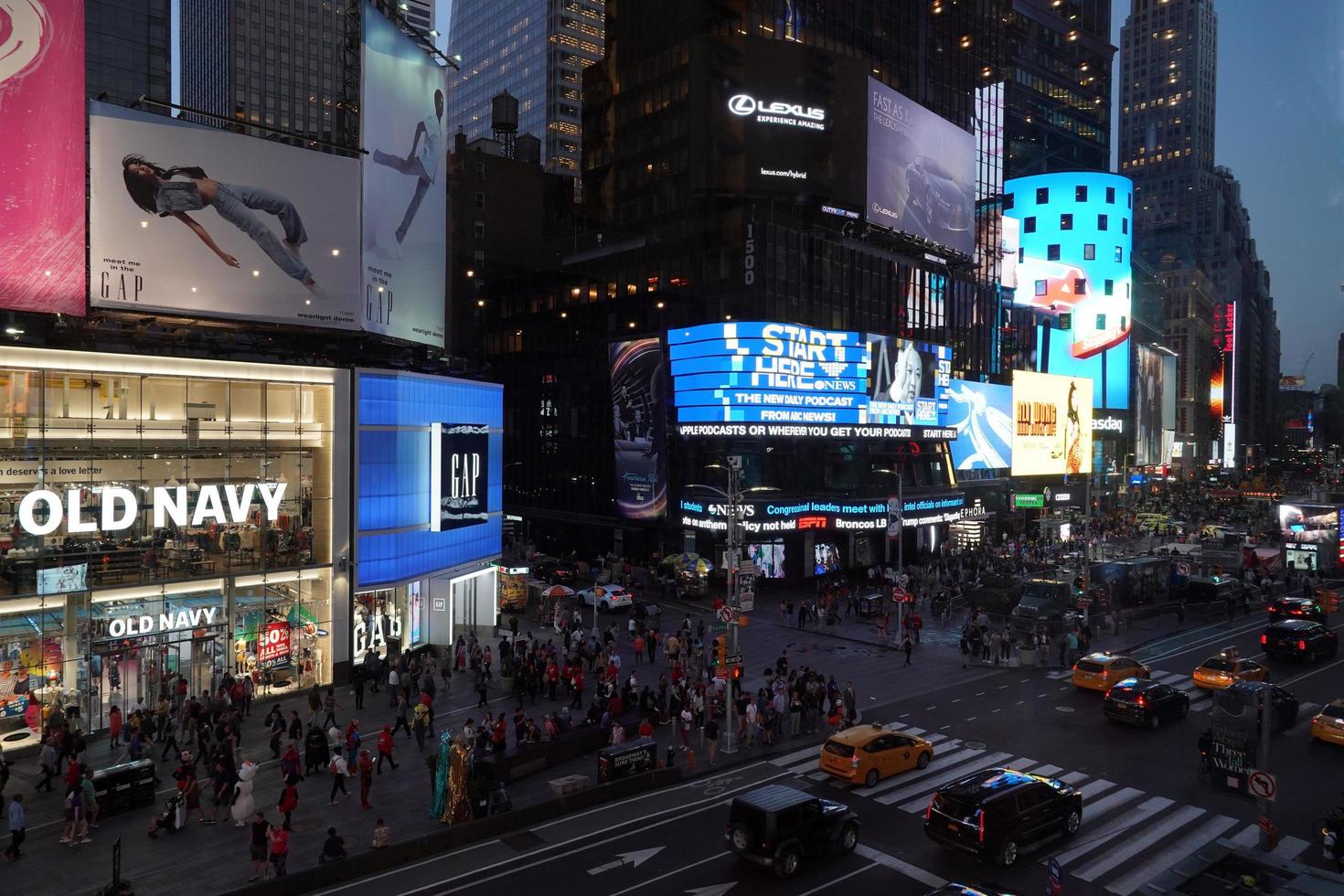 NEW YORK, USA - MAY 25 2018 - Times square full of people photo