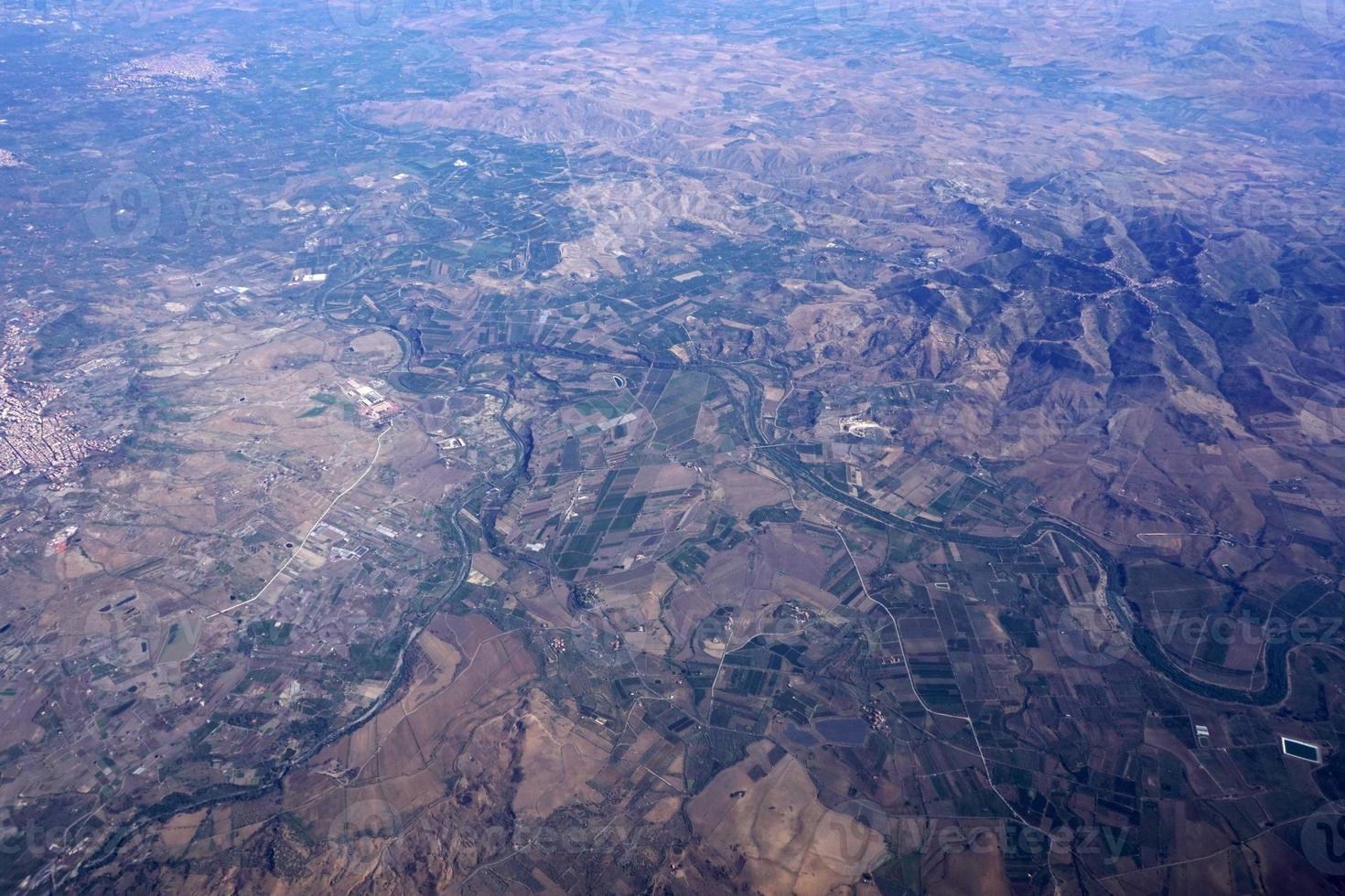 sicily catania etna volcano aerial view photo