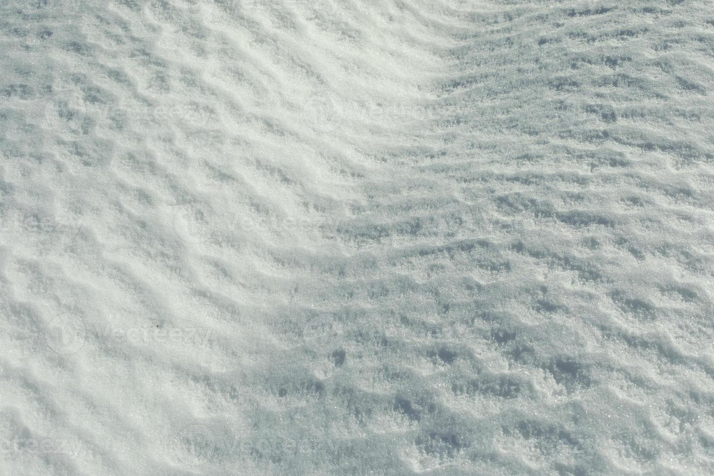 Texture of spring snow. Layer of ice. Details of winter nature. photo