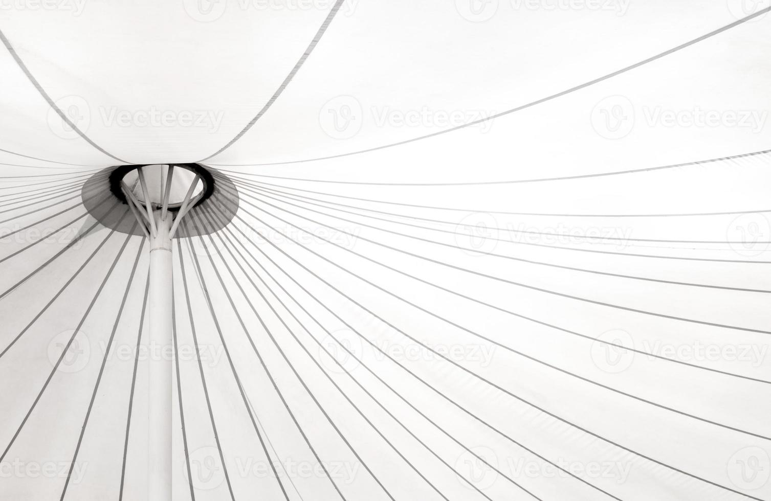 Canvas roof and large structure Stretched between buildings photo