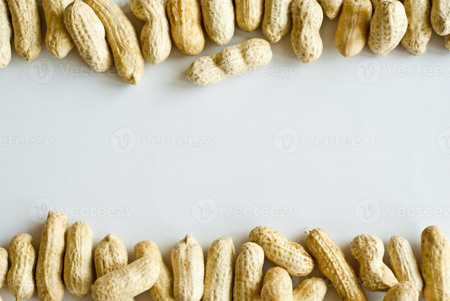 Copy space between boiled peanuts photo