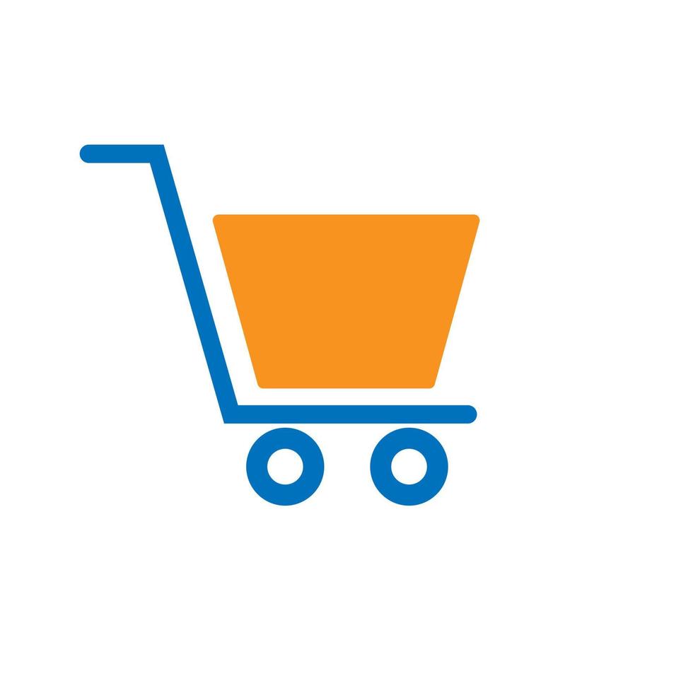 carrito de la compra. plantilla inicial de concepto de logotipo de compras y en línea vector