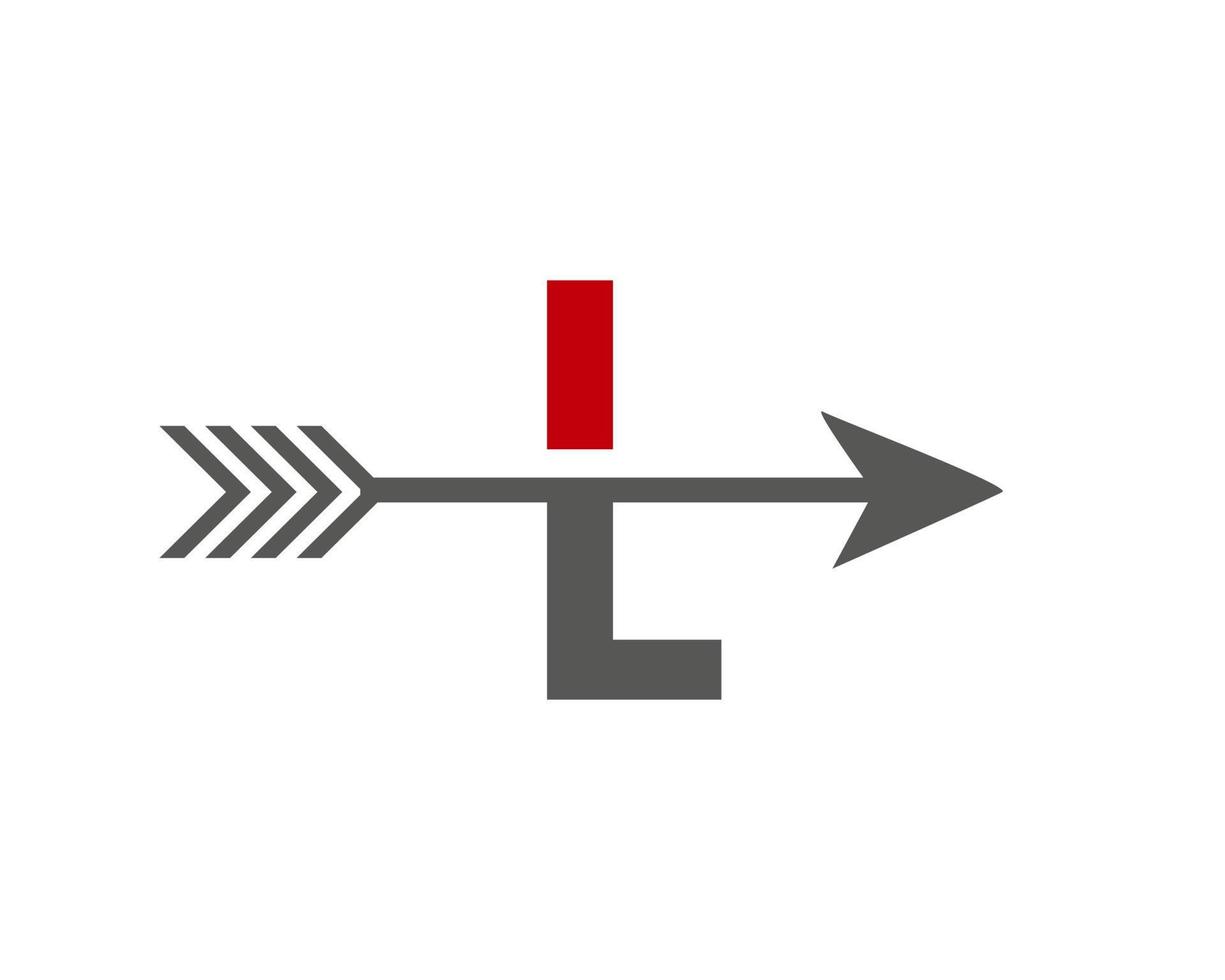 Letter L Success, Target Arrow Logo Design Vector Template