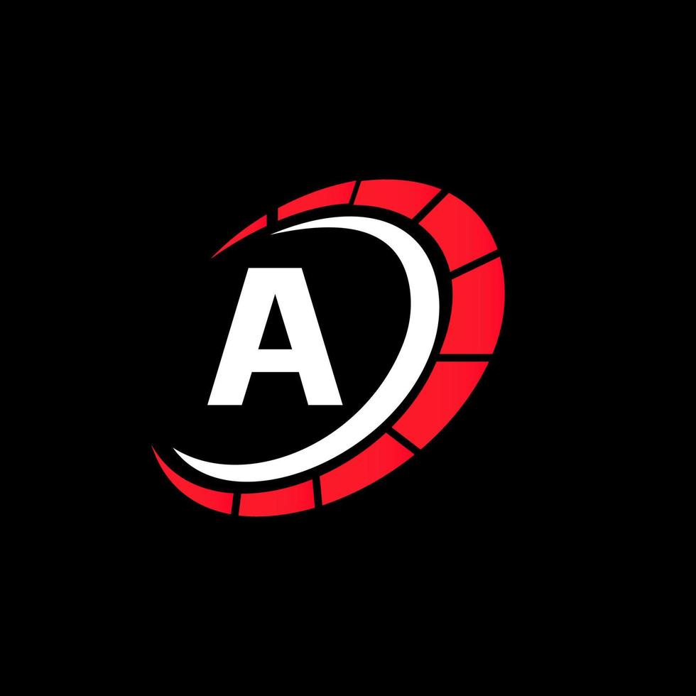 Sport Car Logo On Letter A Speed Concept. Car Automotive Template For Cars Service, Cars Repair With Speedometer Symbol vector