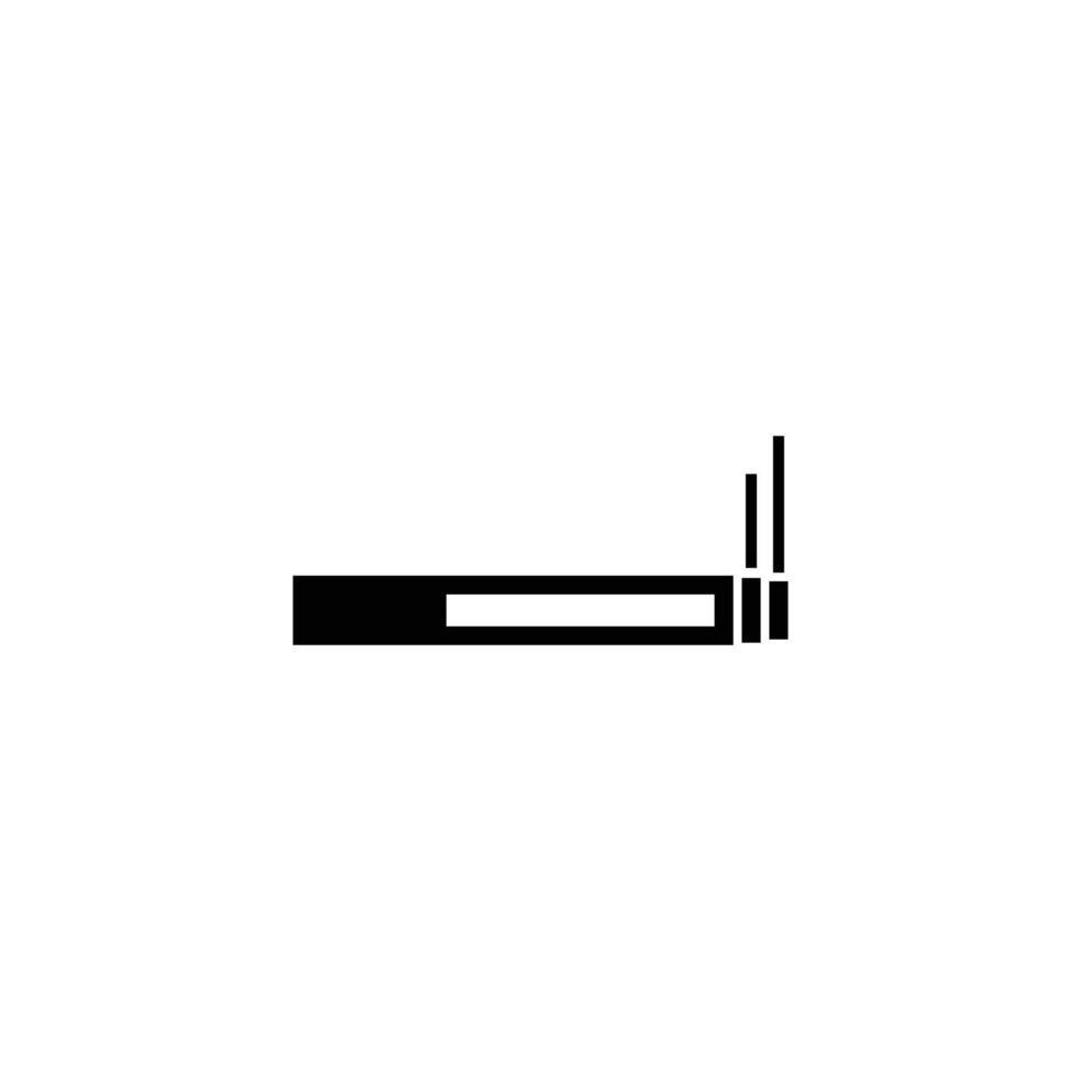 logotipo de diseño de icono plano de cigarrillo vector