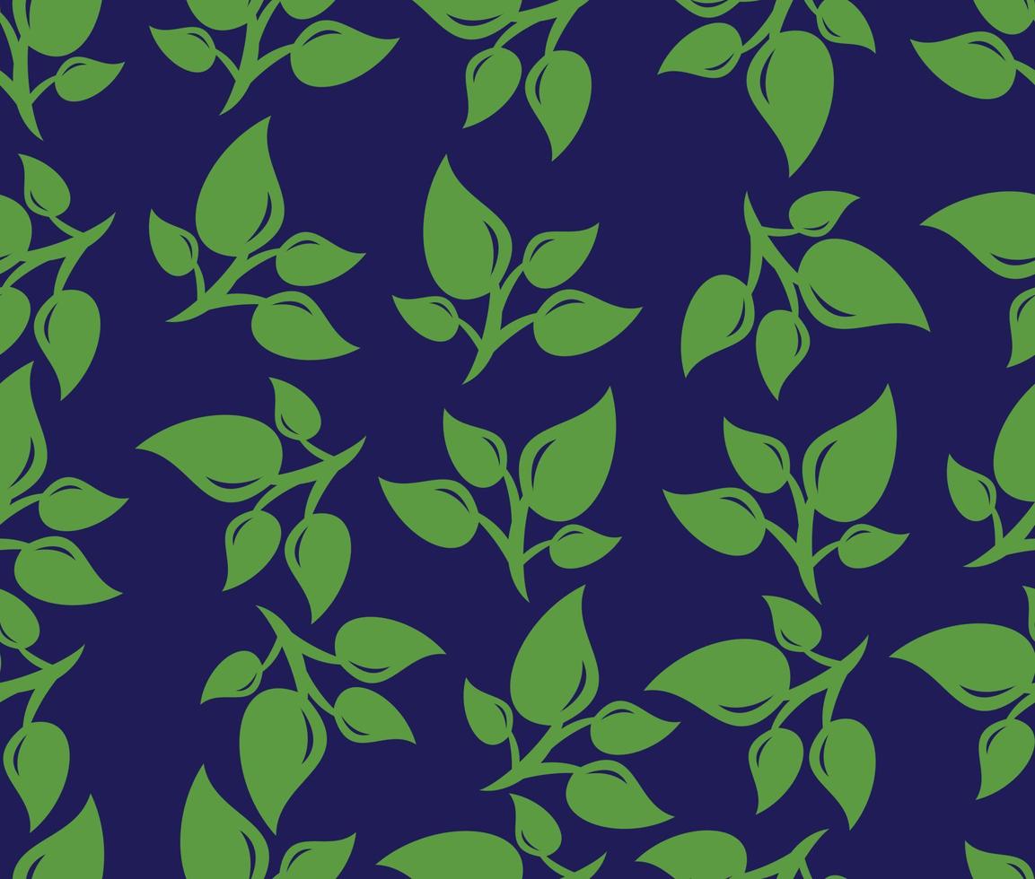diseño de patrones sin fisuras de hoja verde para fondo, plantilla, tela vector