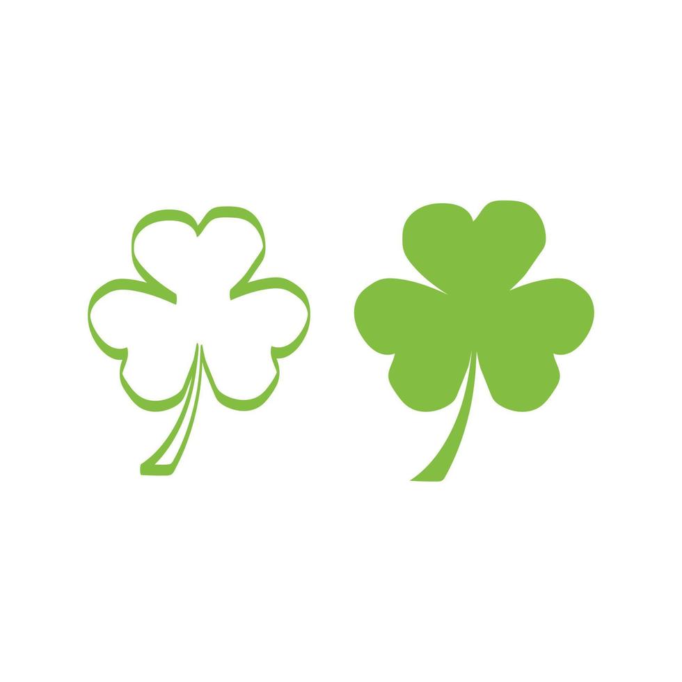 Clover leaf nature icon logo vector