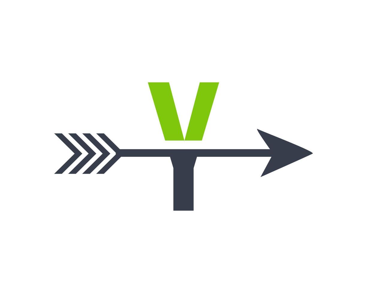 Letter Y Success, Target Arrow Logo Design Vector Template