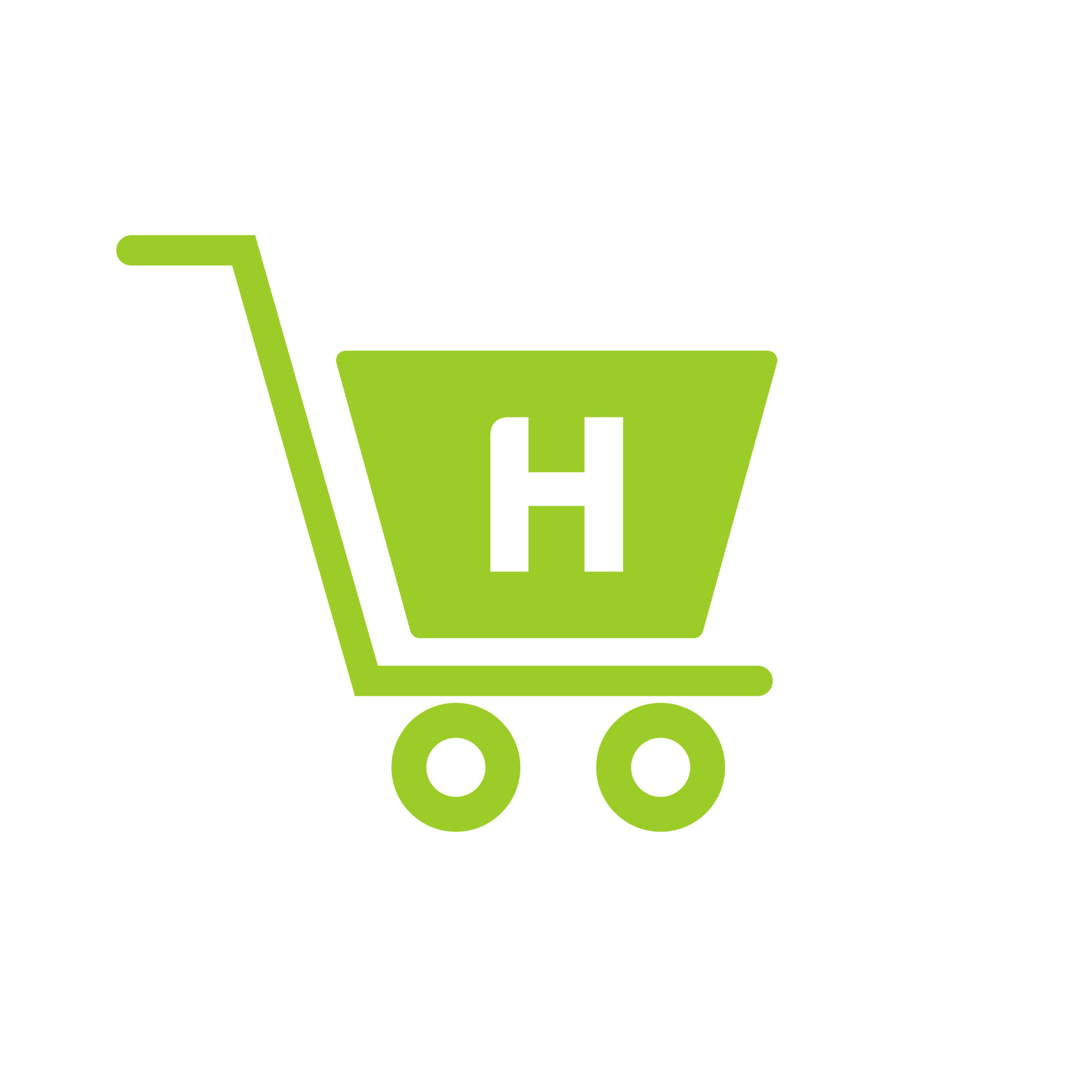 Letter H Trolley Shopping Cart. Initial Online And Shopping Logo