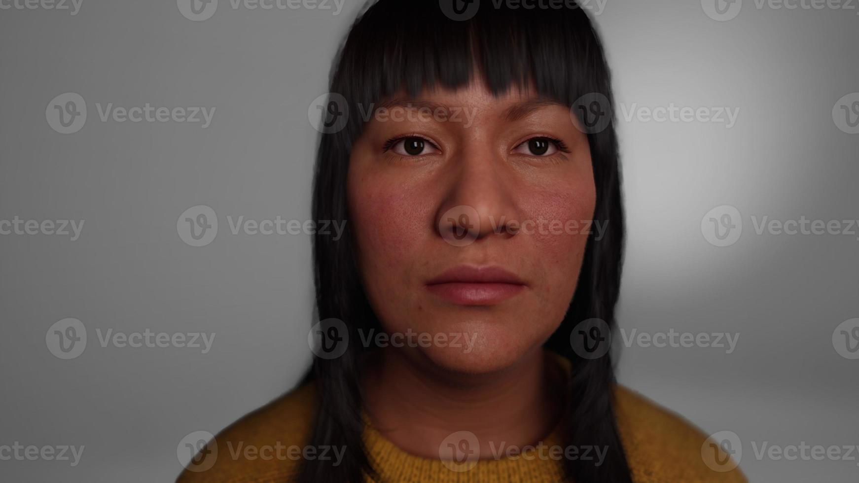 adult Mexican lady portrait in the dark photo