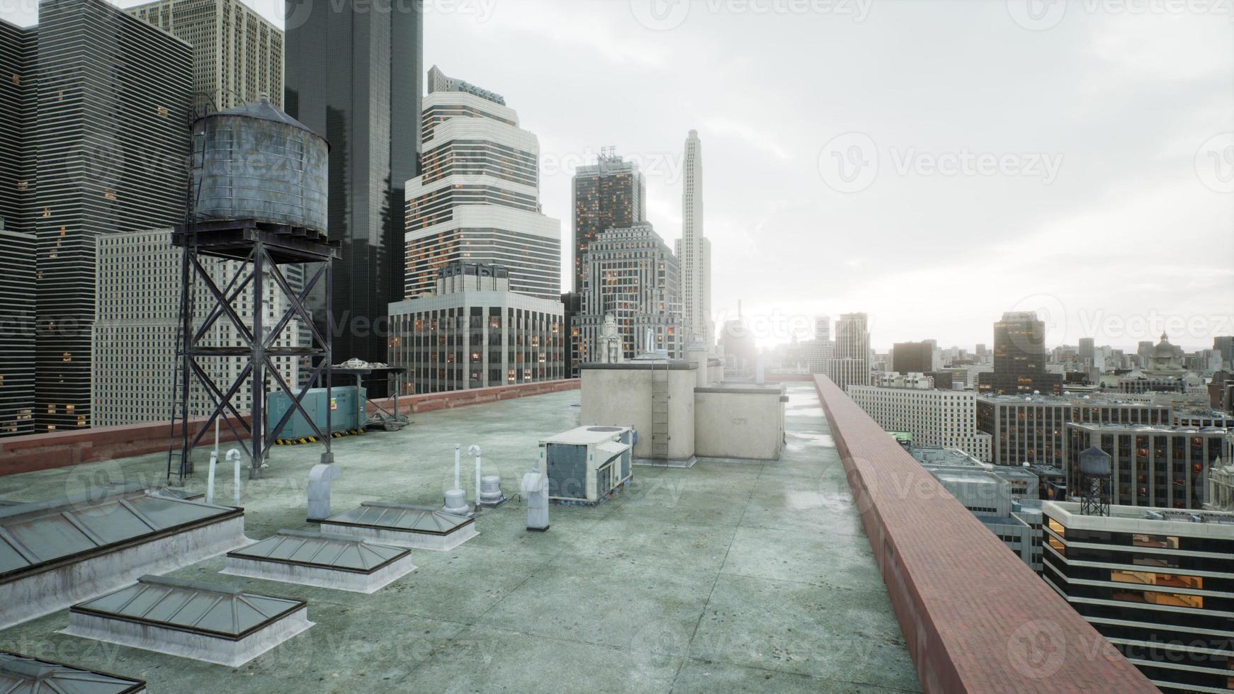 The roof of the building with ventilation hatchways photo
