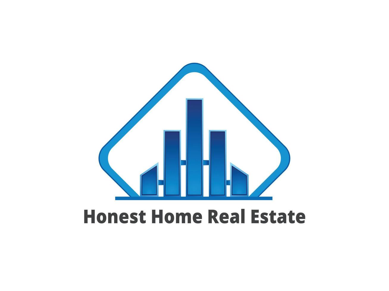 Real estate logo design vector. Honest Home Real Estate for realty and construction agency or company. vector