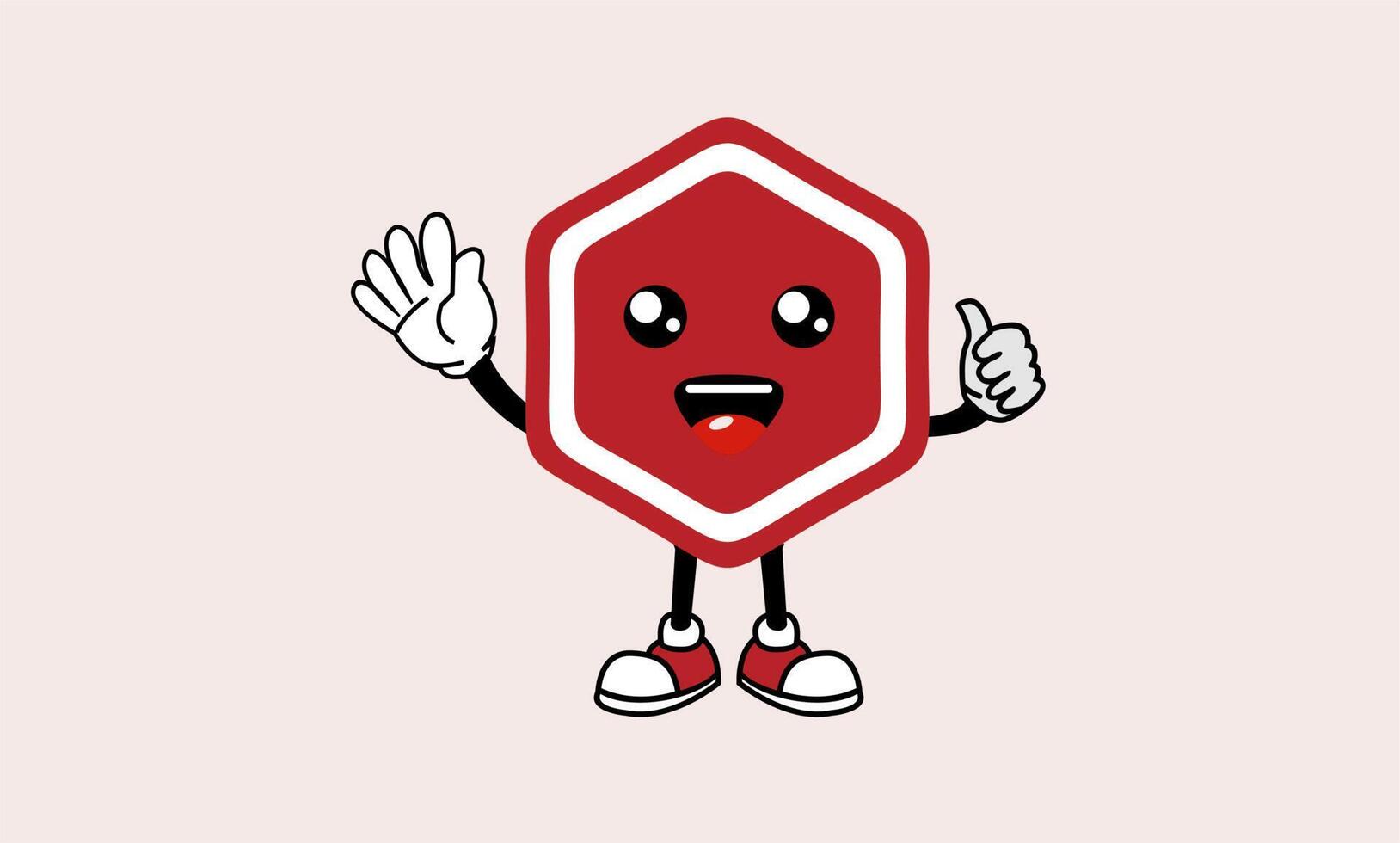 stop illustration vector suitable to be used as stop animation