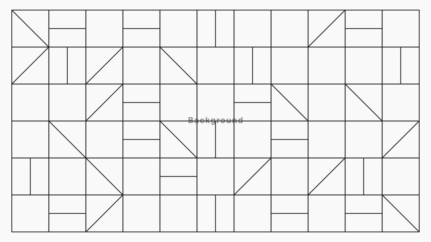 Square box outline pattern on white background with abstract black diagonal, vertical, and horizontal lines. Ready for use on web, advertisements, covers, banners, posters, and related background vector