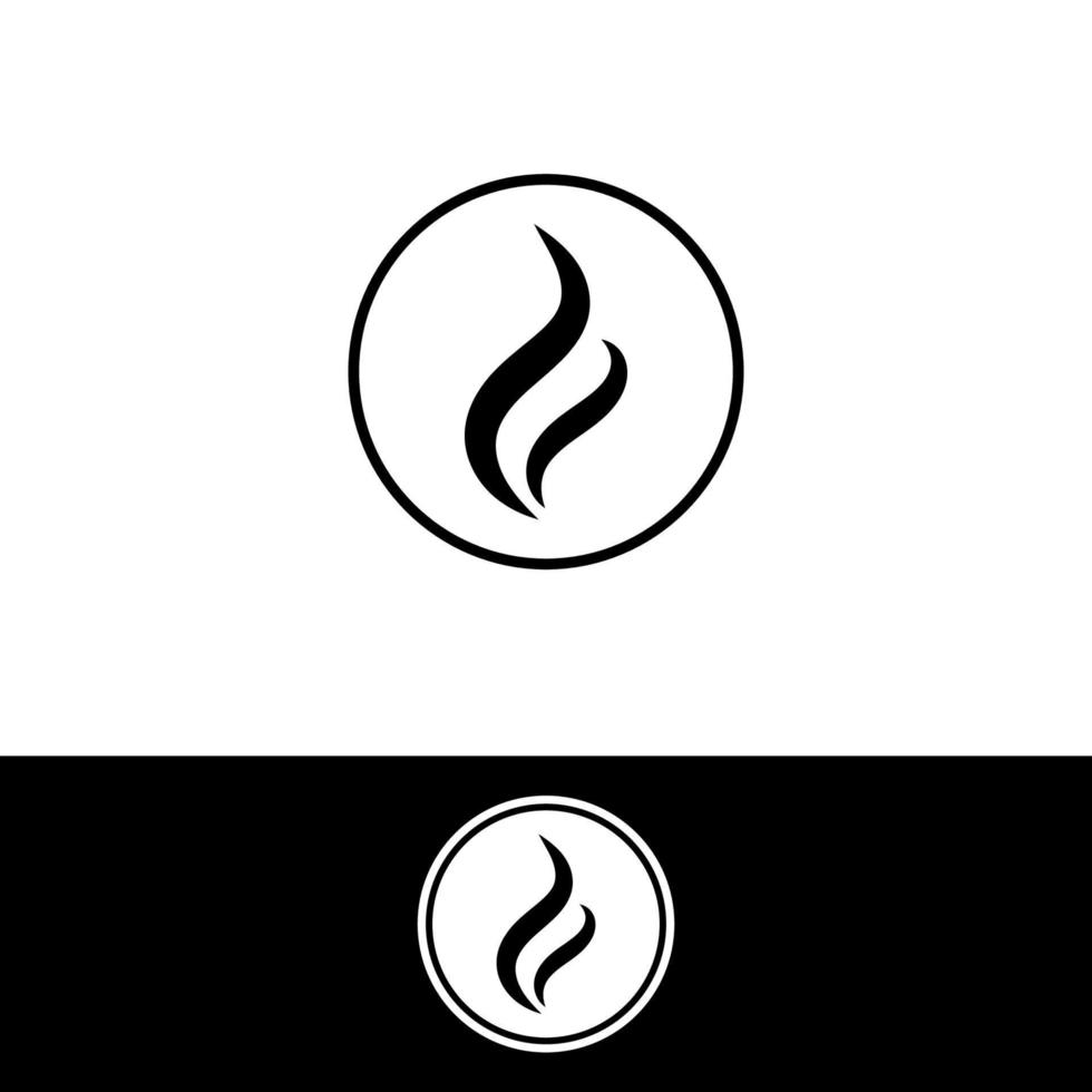 black and white simple and elegant logo template, suitable for restaurant or company and the like vector EPS