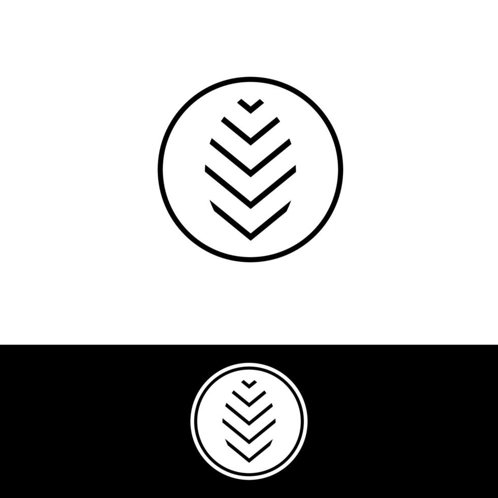 black and white simple and elegant logo template, suitable for restaurant or company and the like vector EPS