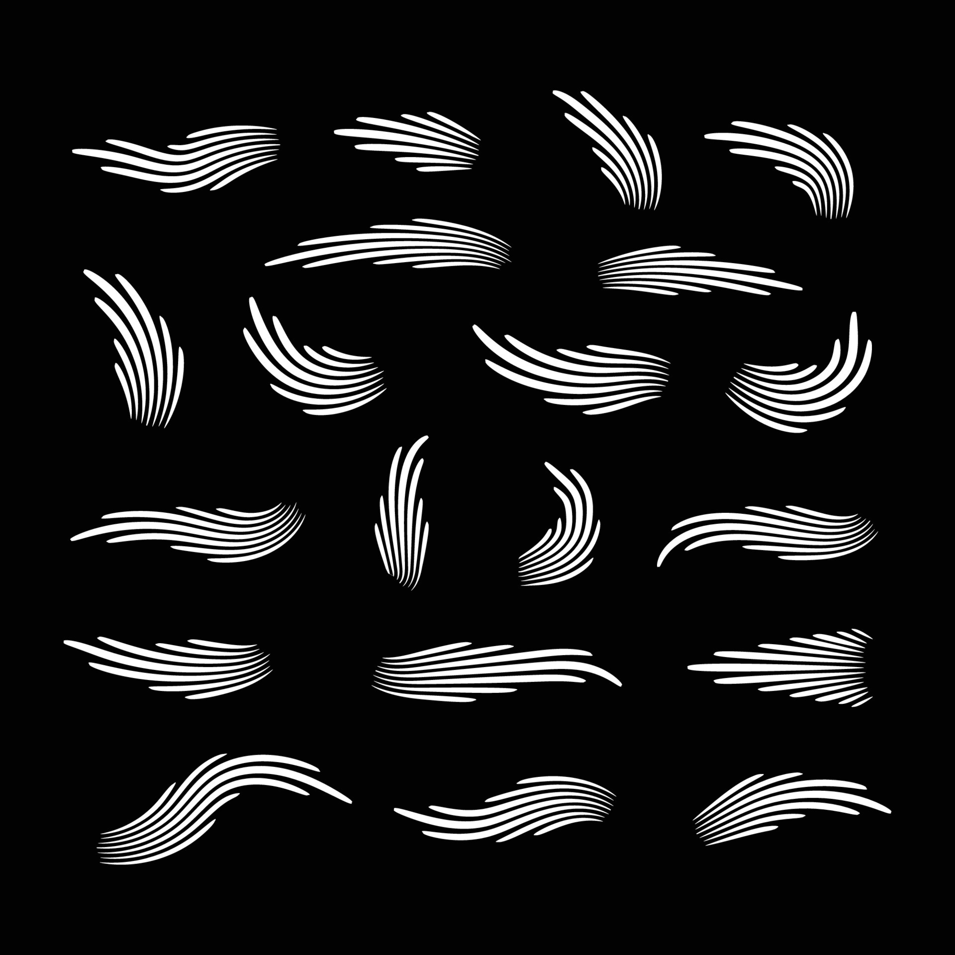 set of hand drawn design ornaments accent doodle design elements