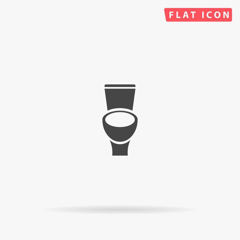 Toilet flat vector icon. Glyph style sign. Simple hand drawn illustrations symbol for concept infographics, designs projects, UI and UX, website or mobile application.