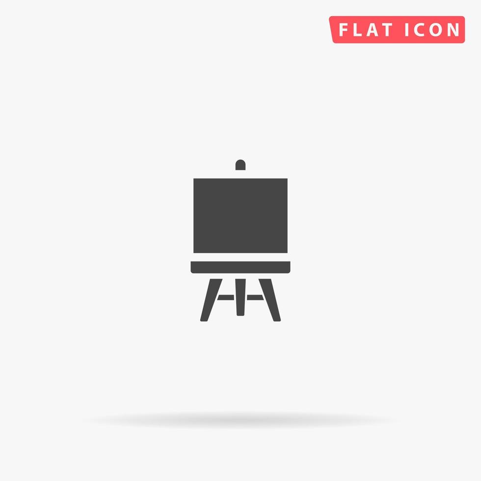 Easel flat vector icon. Glyph style sign. Simple hand drawn illustrations symbol for concept infographics, designs projects, UI and UX, website or mobile application.