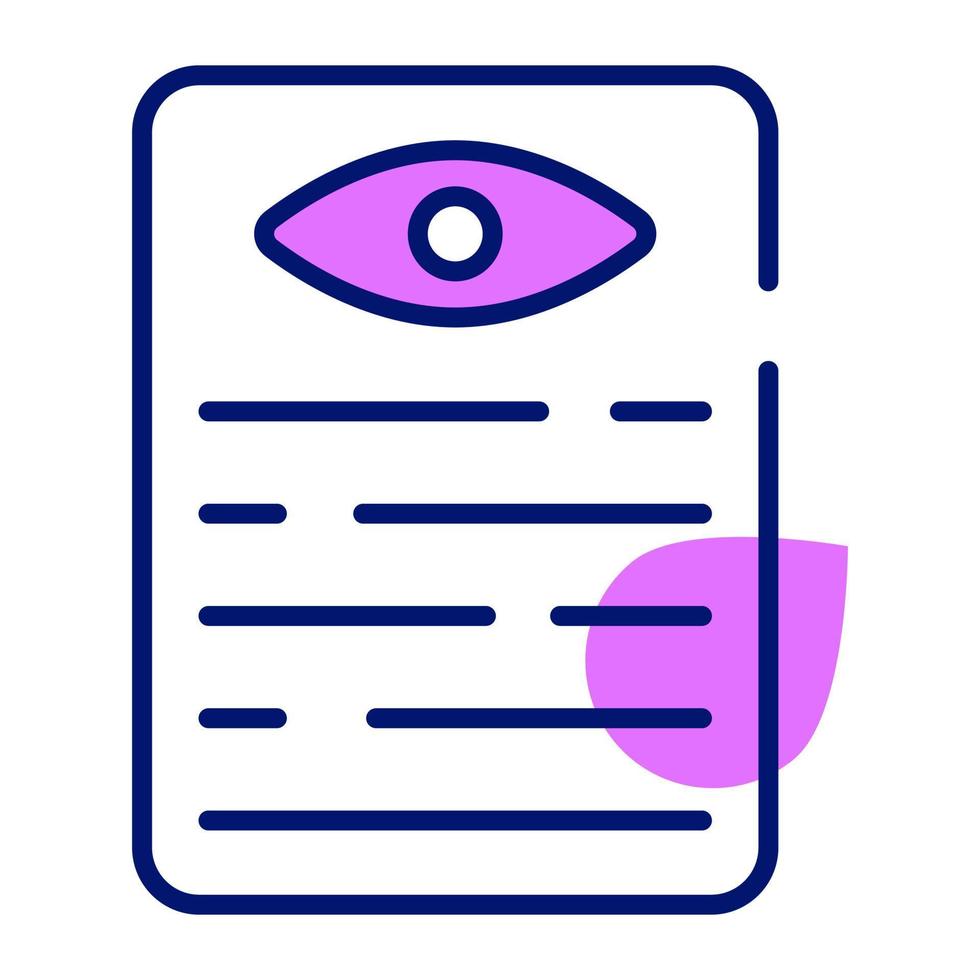 A page having an eye vector concept of eye test icon
