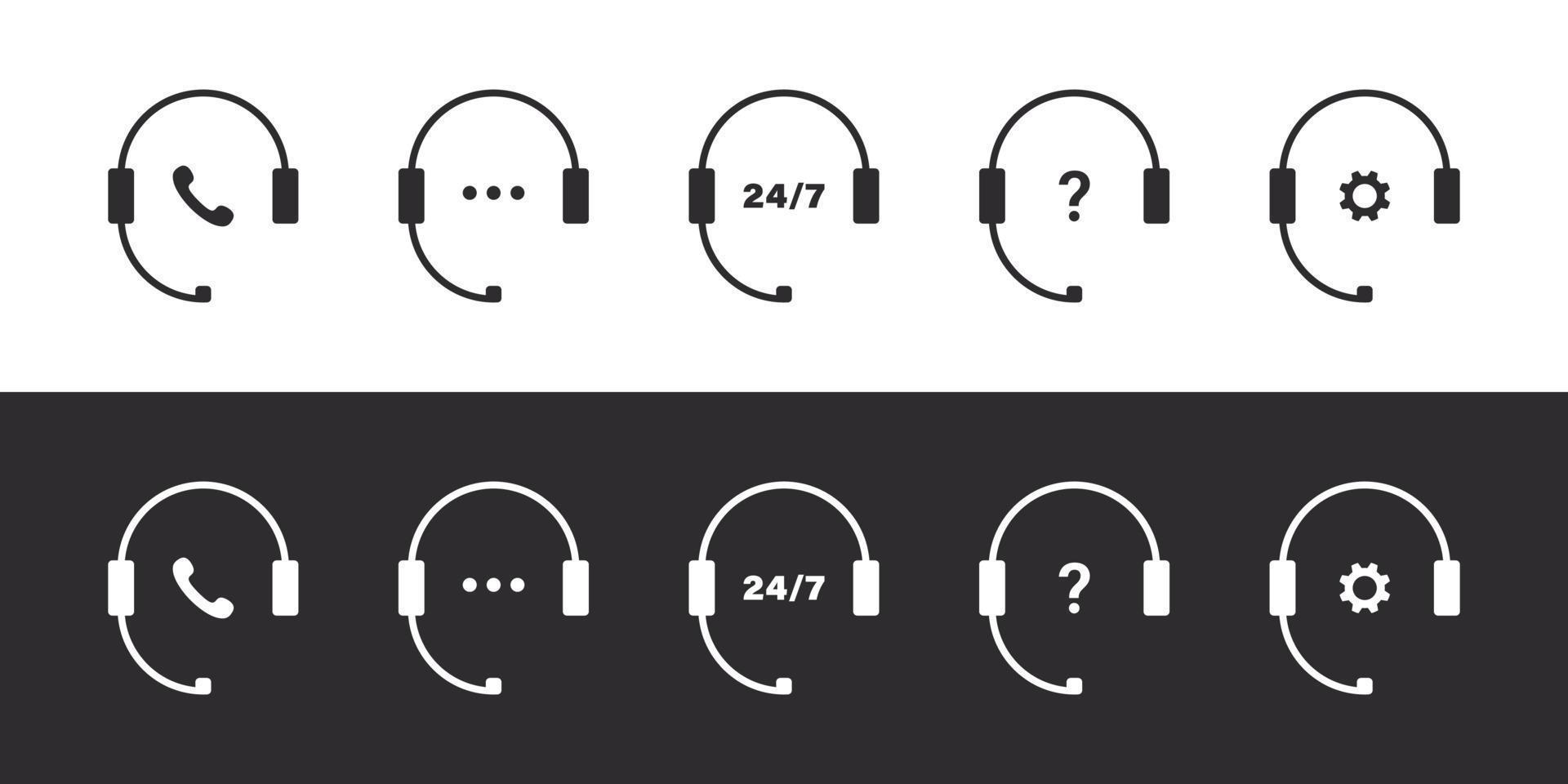 Technical support icons. Customer support. Help and support icon. Vector images