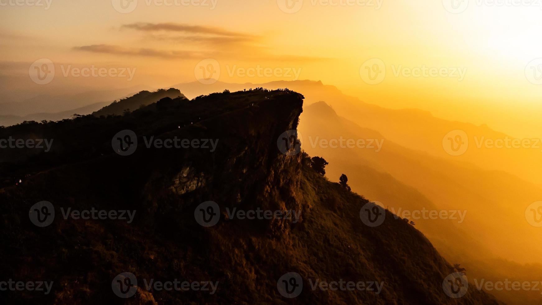 View of Phu Chee Fah   mountain at Chiang Rai, Thailand photo