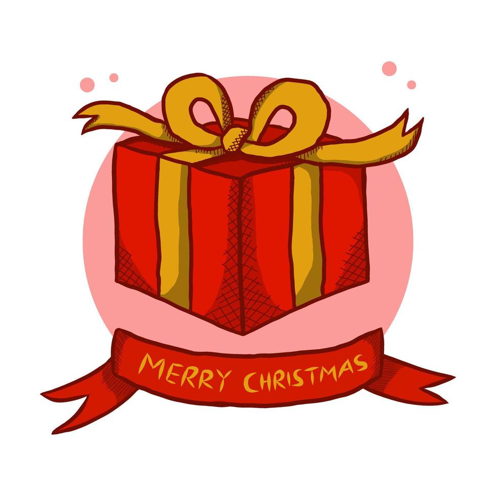 Ilustración de vector de celebración de Navidad. feliz navidad icono dibujado a mano fondo cartel conceptual