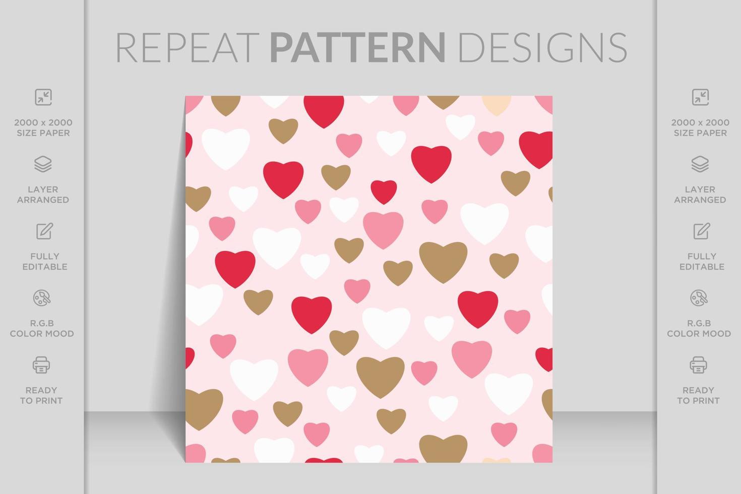 Cute hand drawn hearts seamless pattern, lovely romantic background, great for valentine's day, mother's day, textiles, wallpapers, flyers, invitation. Valentines day background with heart pattern. vector