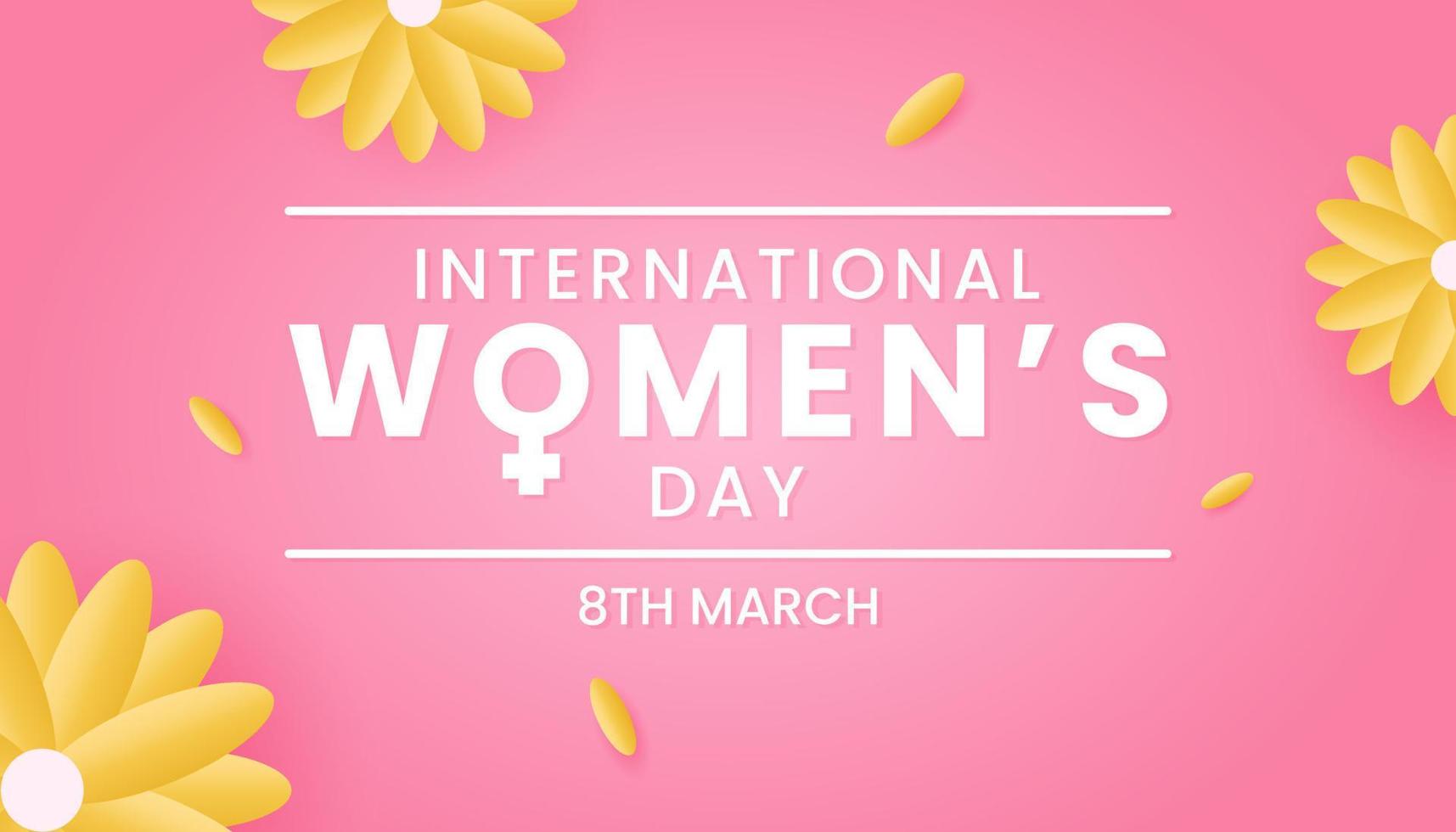 banner del día internacional de la mujer vector