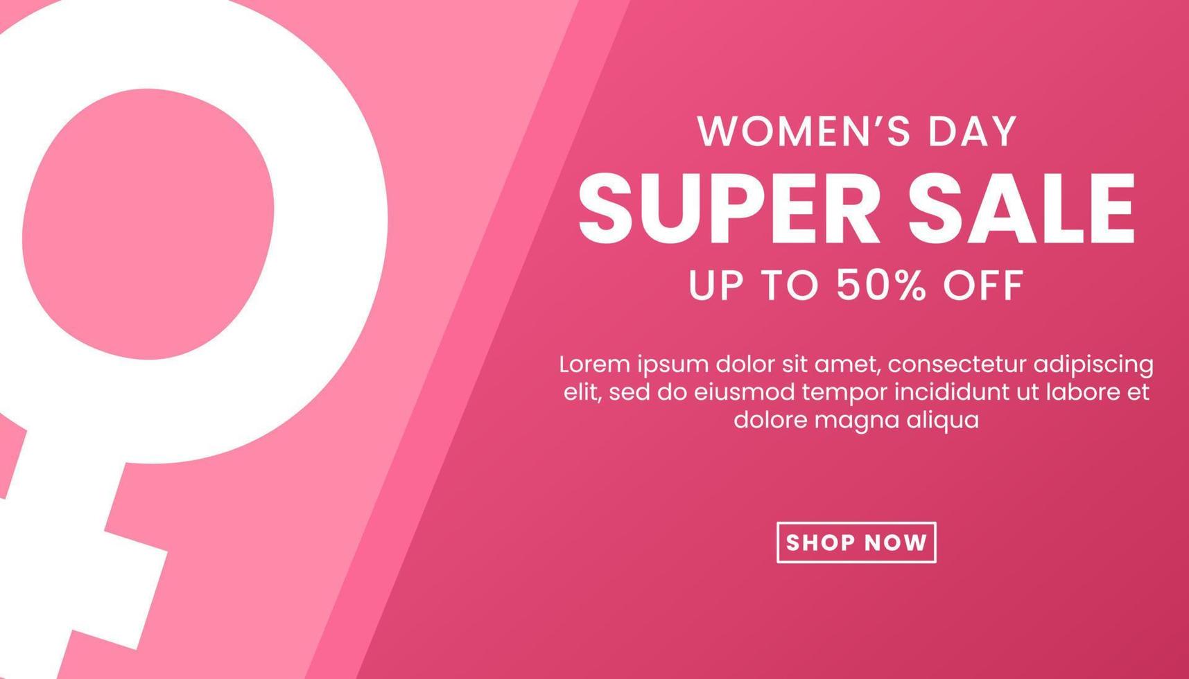 International Women's Day Super Sale Banner vector