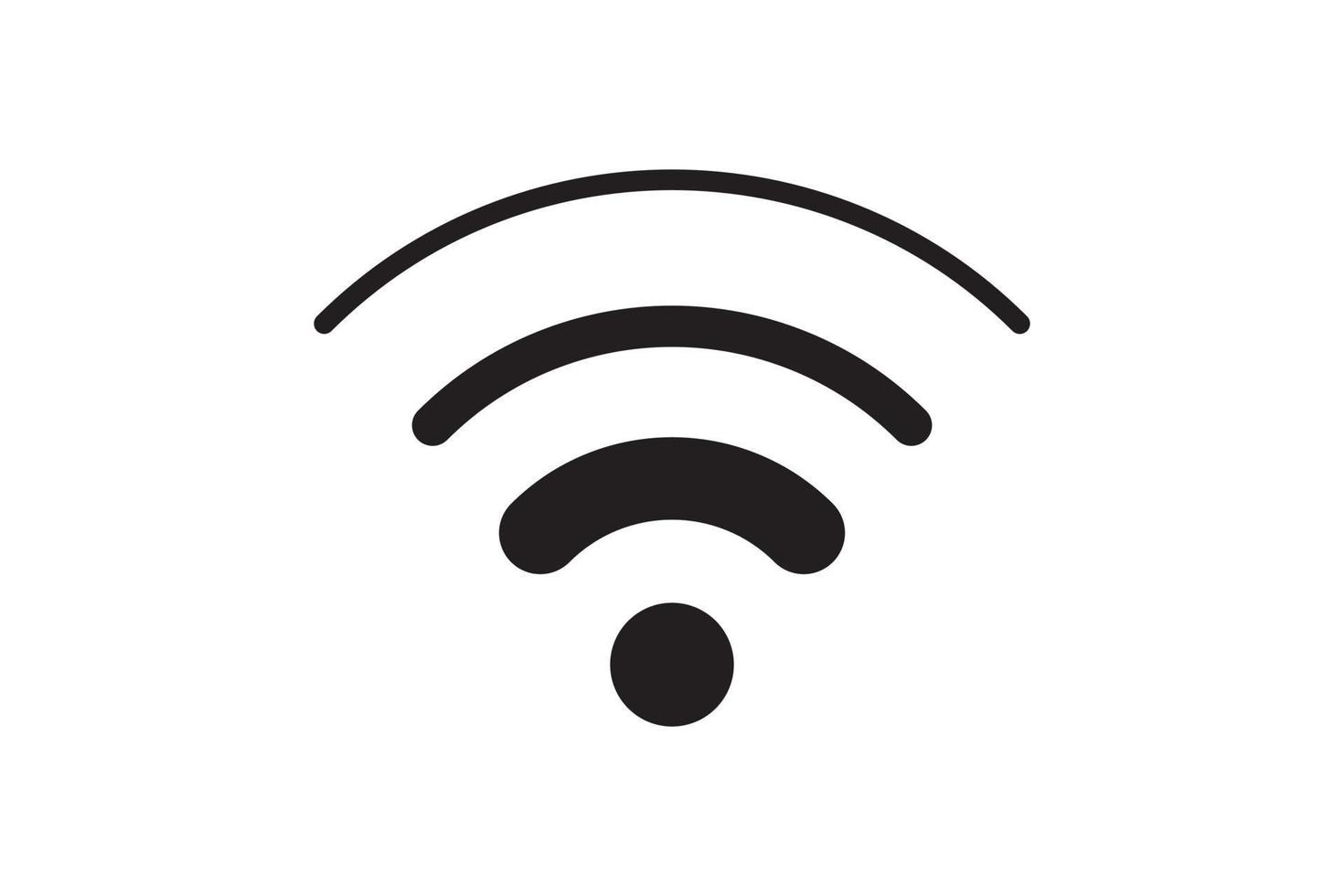 Wi Fi symbol signal connection. Vector wireless internet technology sign. Wifi network communication icon.