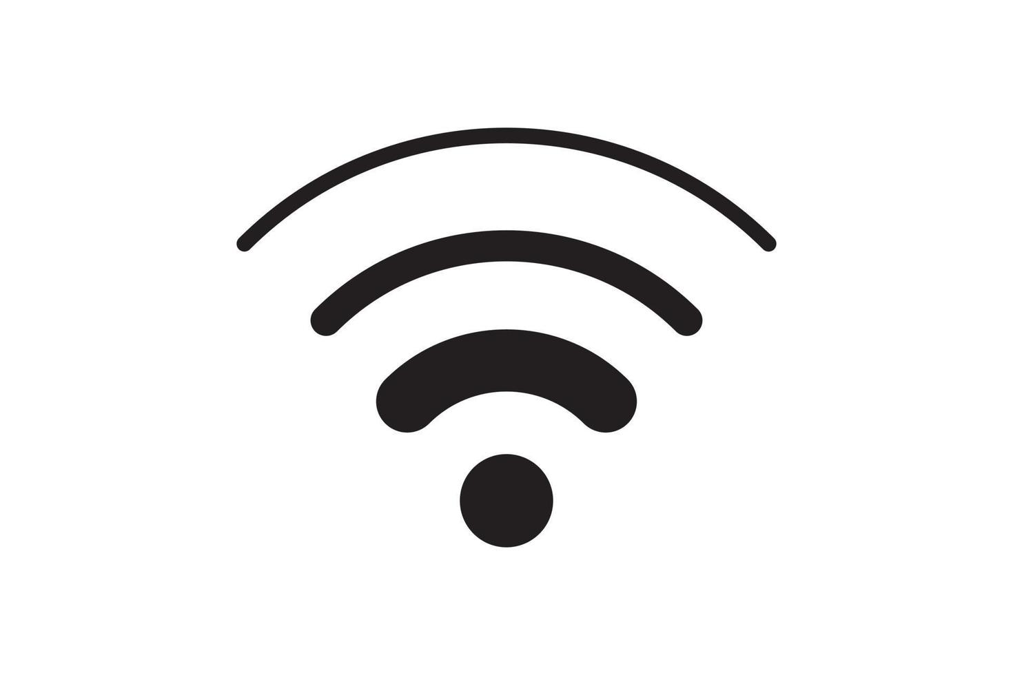 Wi Fi symbol signal connection. Vector wireless internet technology sign. Wifi network communication icon.