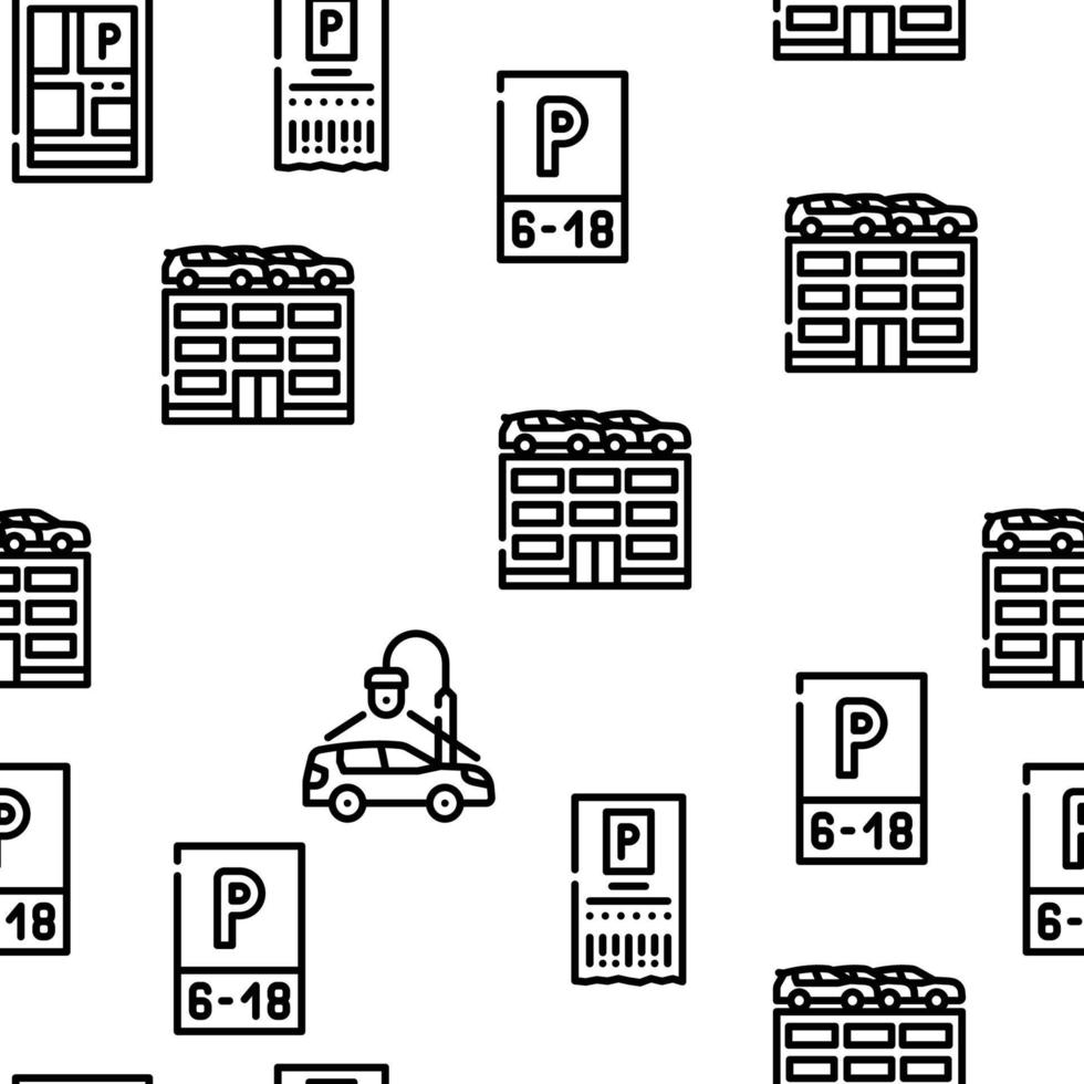 Parking Transport Vector Seamless Pattern