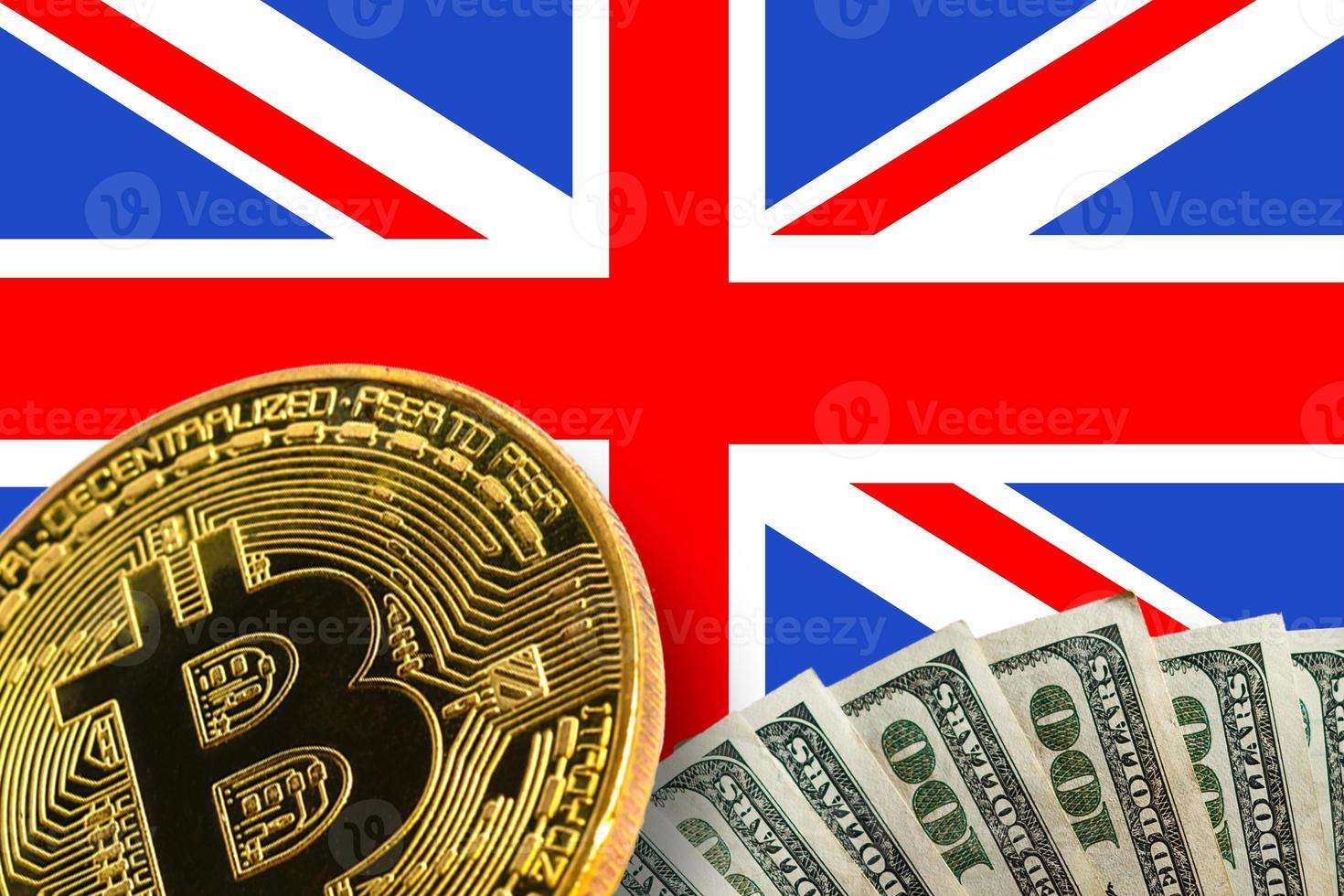 golden bitcoin virtual money England photo