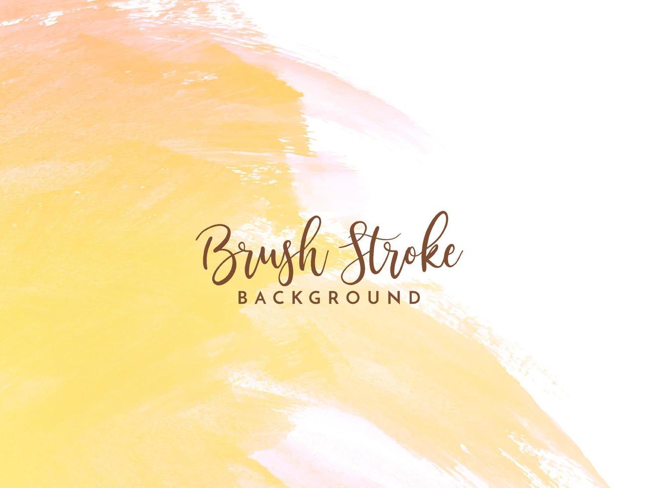 Abstract watercolor brush stroke soft yellow background vector