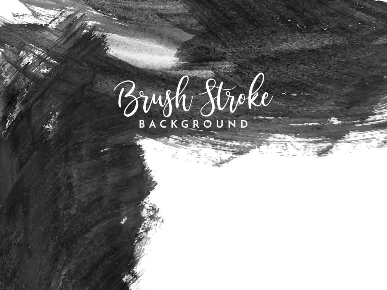 Abstract black watercolor brush stroke background vector