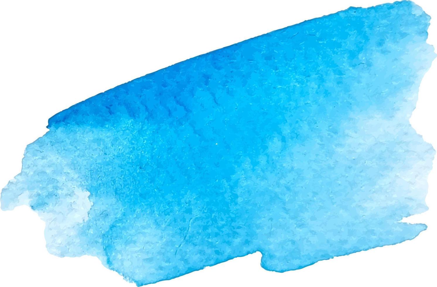 Watercolor brush stroke illustration. Abstract blue watercolor shape on the white background vector