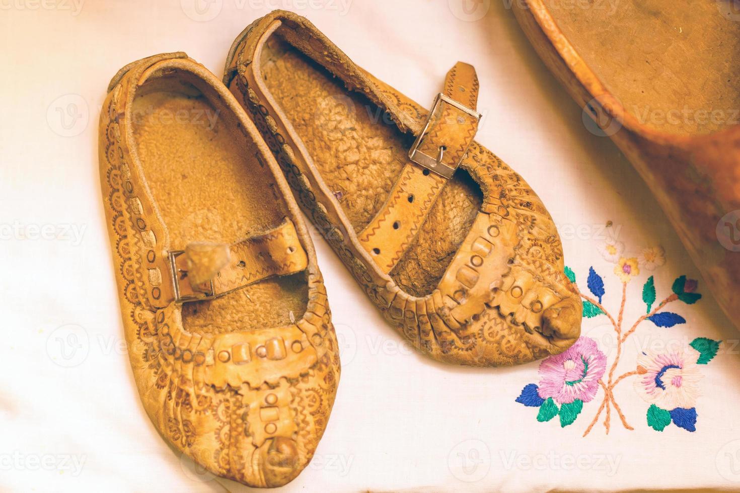 old women's leather shoes photo