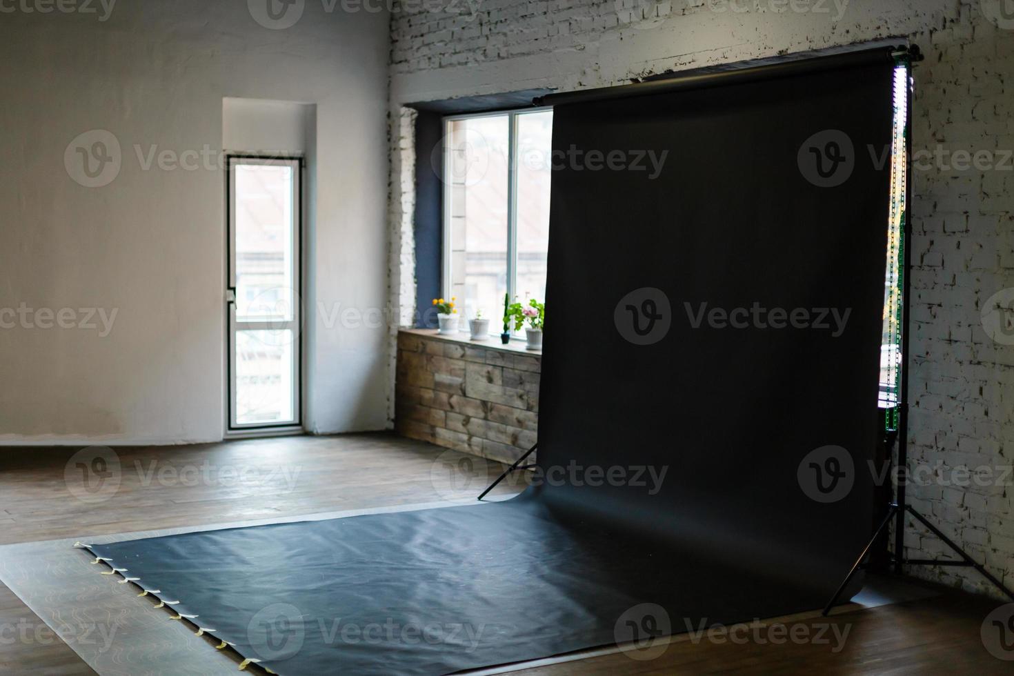 Modern photo studio with professional equipment